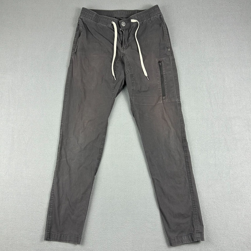 Vuori Ripstop Pants Mens Small Taupe‎ Joggers Drawstring Gray Casual 26x30